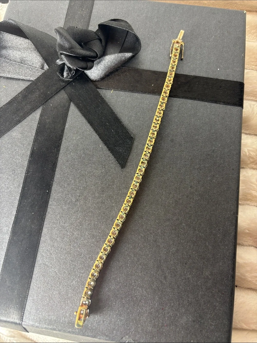 Jacmel Mauritius JCM Cubic Zirconia Statement Tennis Bracelet 8”